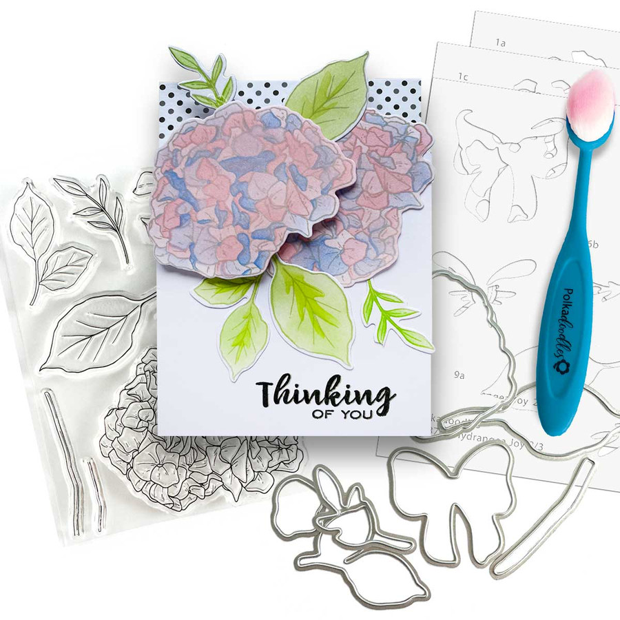 Hydrangea Ribbon Colour & Create Layering Stencils for Card making Crafts