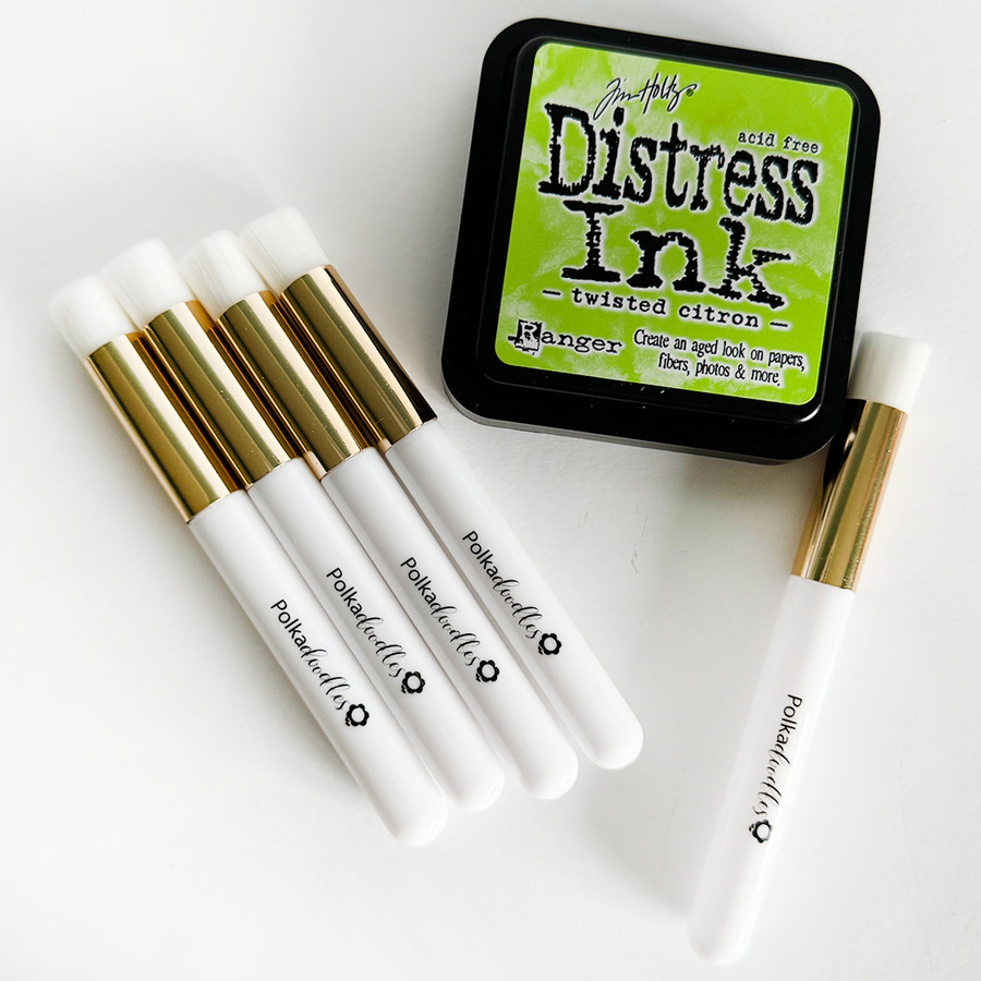 Detail Ink Blending stencil brushes for card making and crafting - 5 pack