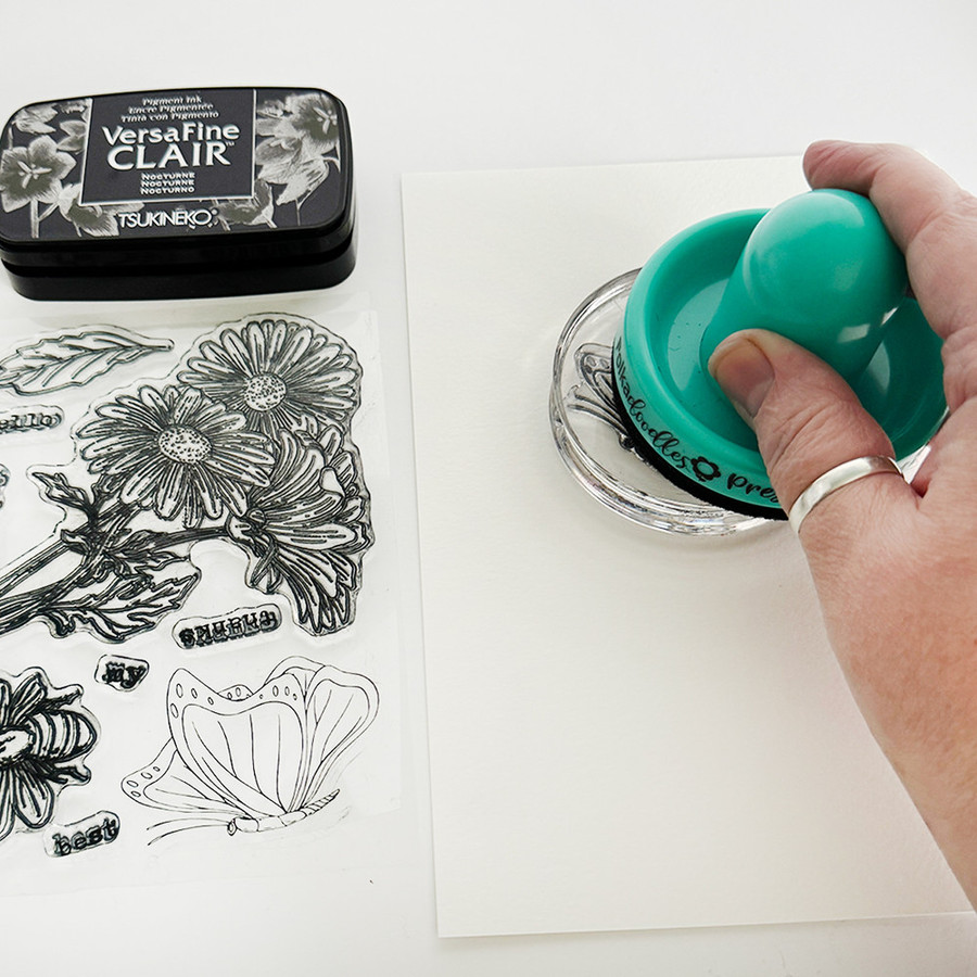 Pressella easy stamping tool for card making and crafting