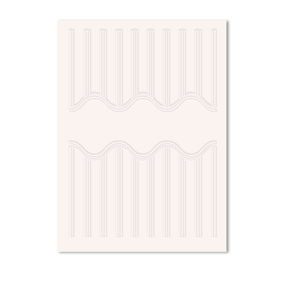 Elegant Stripes Embossing Folder A6/4 x 6" for craft and card making
