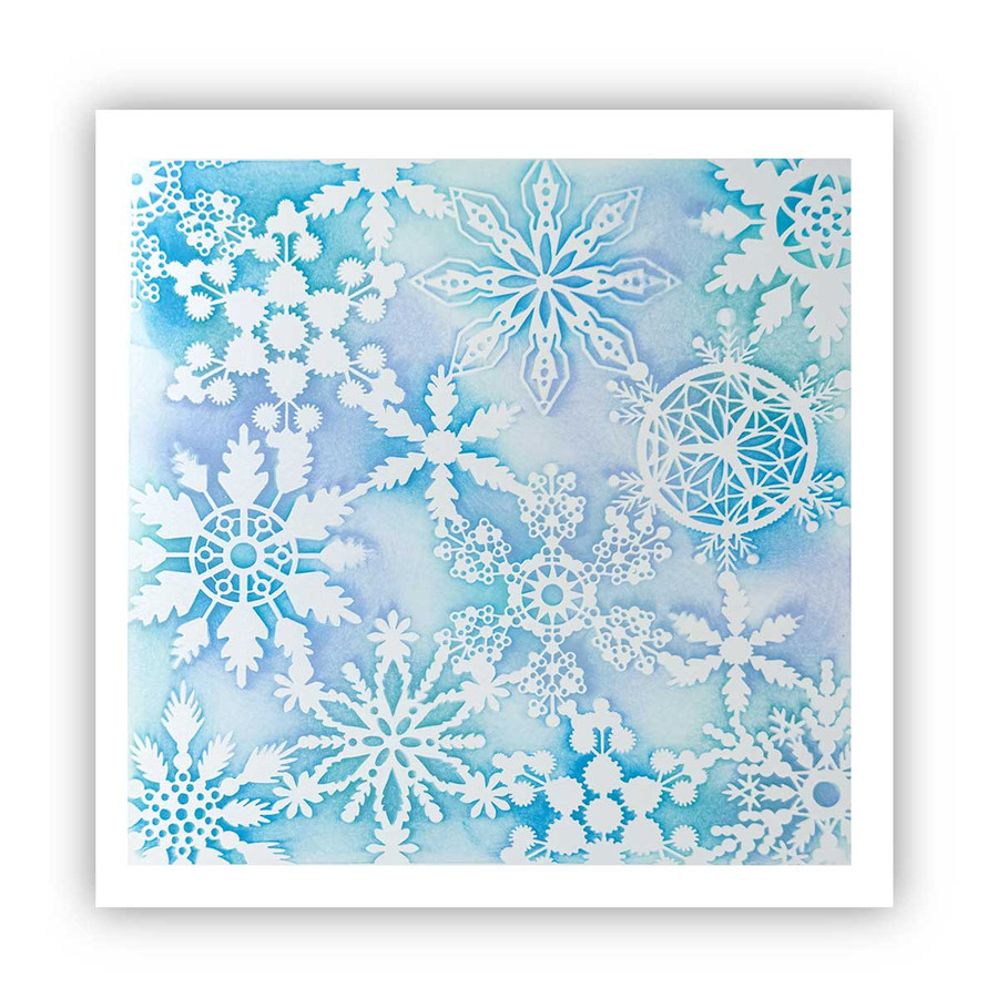 Snowflake Sparkle, 1 stencil, 8 x 8" for craft card making