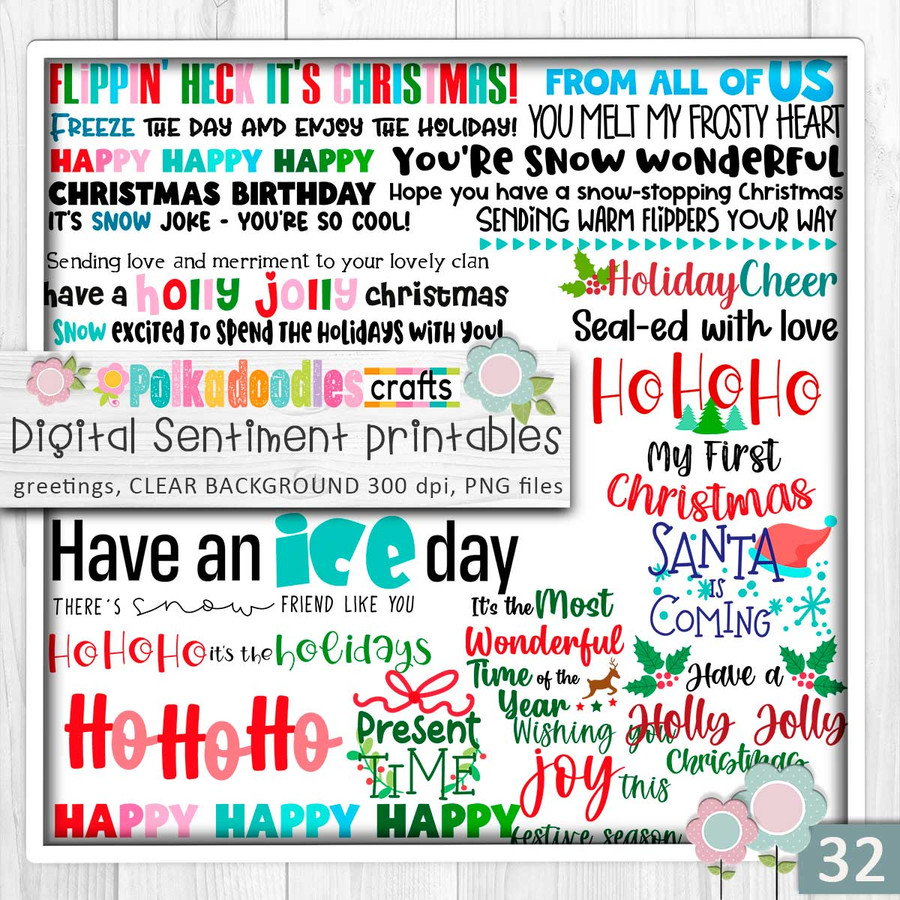 Theo Penguin Winter Snow Days BIG KAHUNA download bundle - digital stamps, clipart printables, card making, craft, sticker, junk journal, scrapbooking.