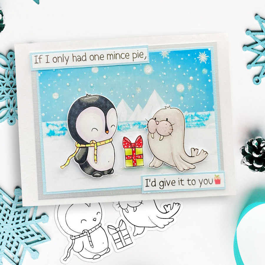 Theo Penguin Winter Snow Days BIG KAHUNA download bundle - digital stamps, clipart printables, card making, craft, sticker, junk journal, scrapbooking.