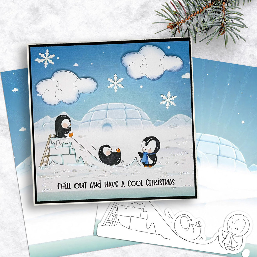 Theo Penguin Winter Snow Days BIG KAHUNA download bundle - digital stamps, clipart printables, card making, craft, sticker, junk journal, scrapbooking.
