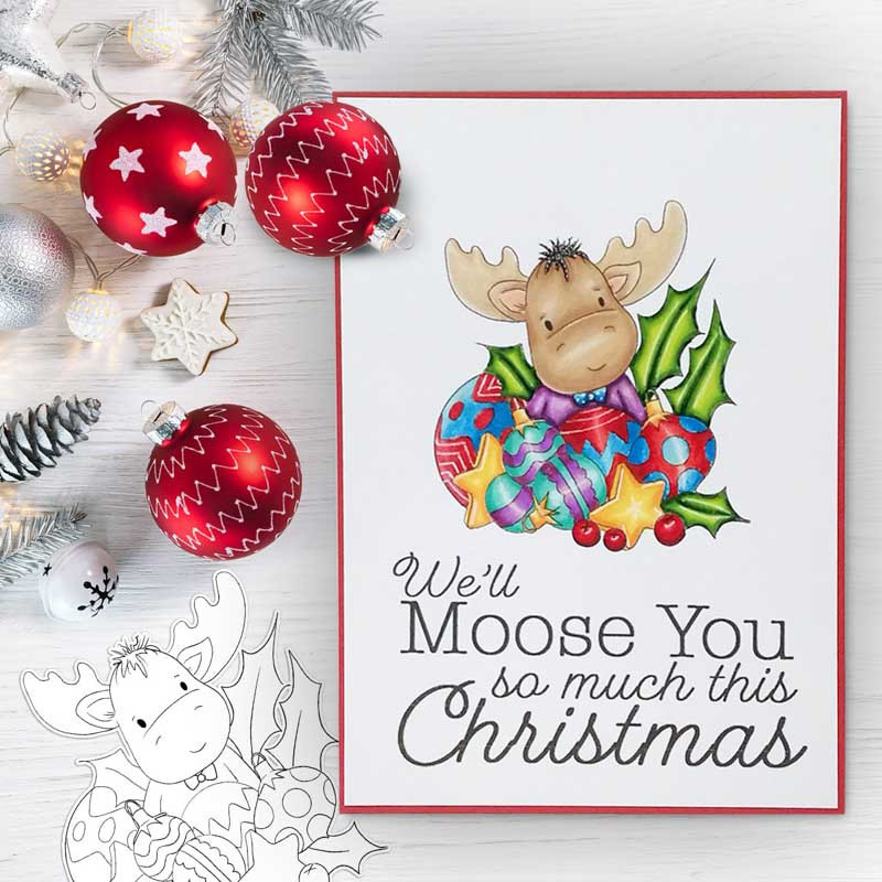 Elvis Wesley Moose - VIP XXL Edition printable downloads for card making and crafts, cute printable stamps, clipart printable planner stickers