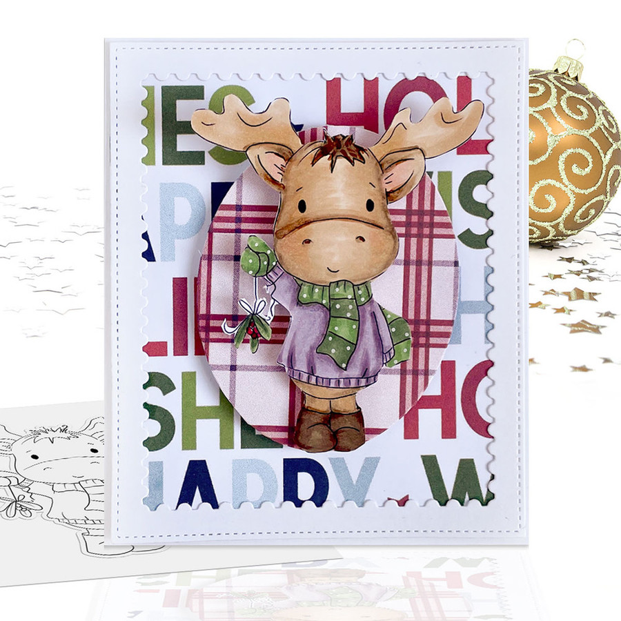 Elvis Wesley Moose - VIP XXL Edition printable downloads for card making and crafts, cute printable stamps, clipart printable planner stickers