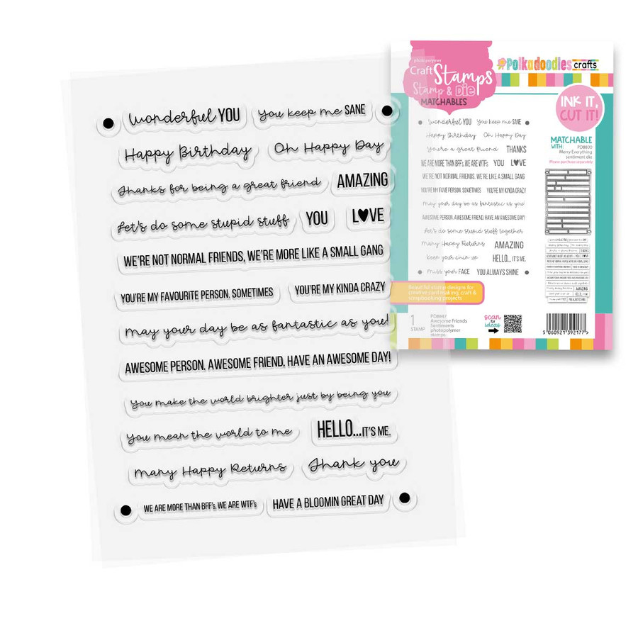 Awesome Greetings stamps for card making, craft, scrapbooking