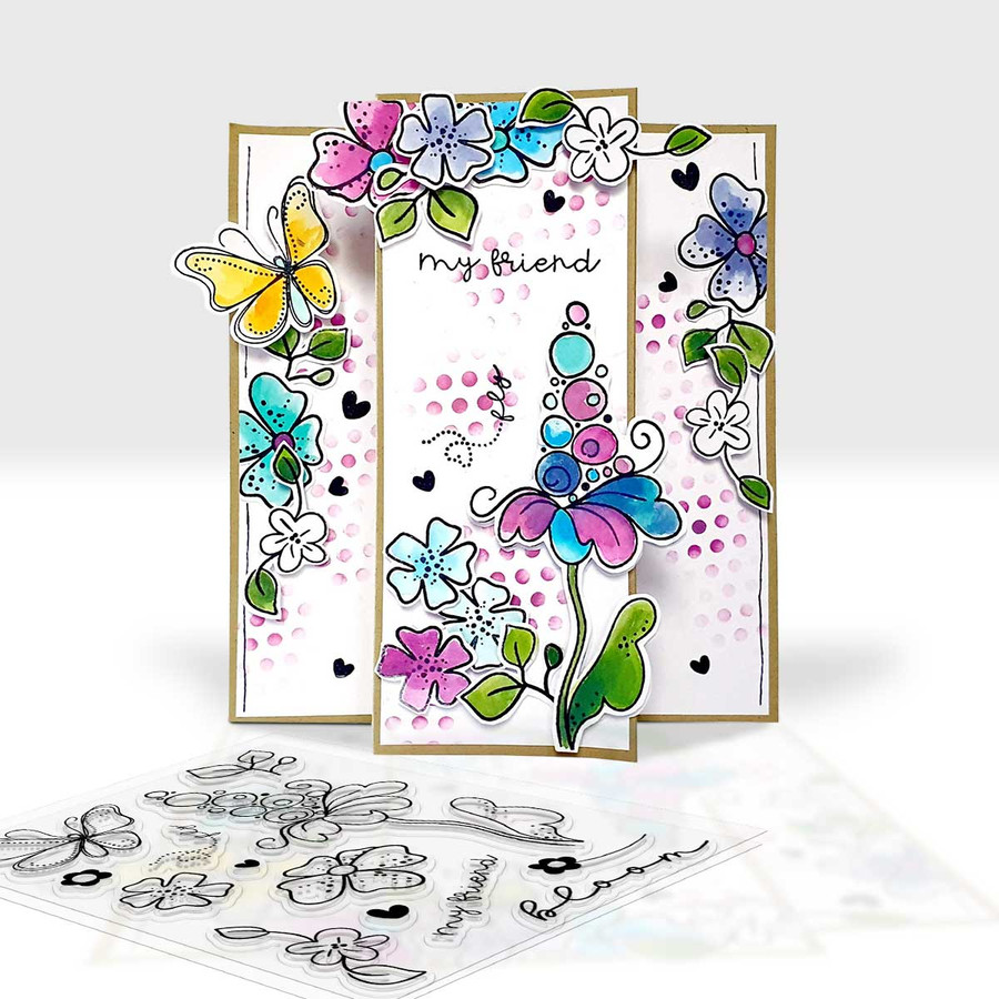 Friend in Bloom stamps for card making, craft, scrapbooking