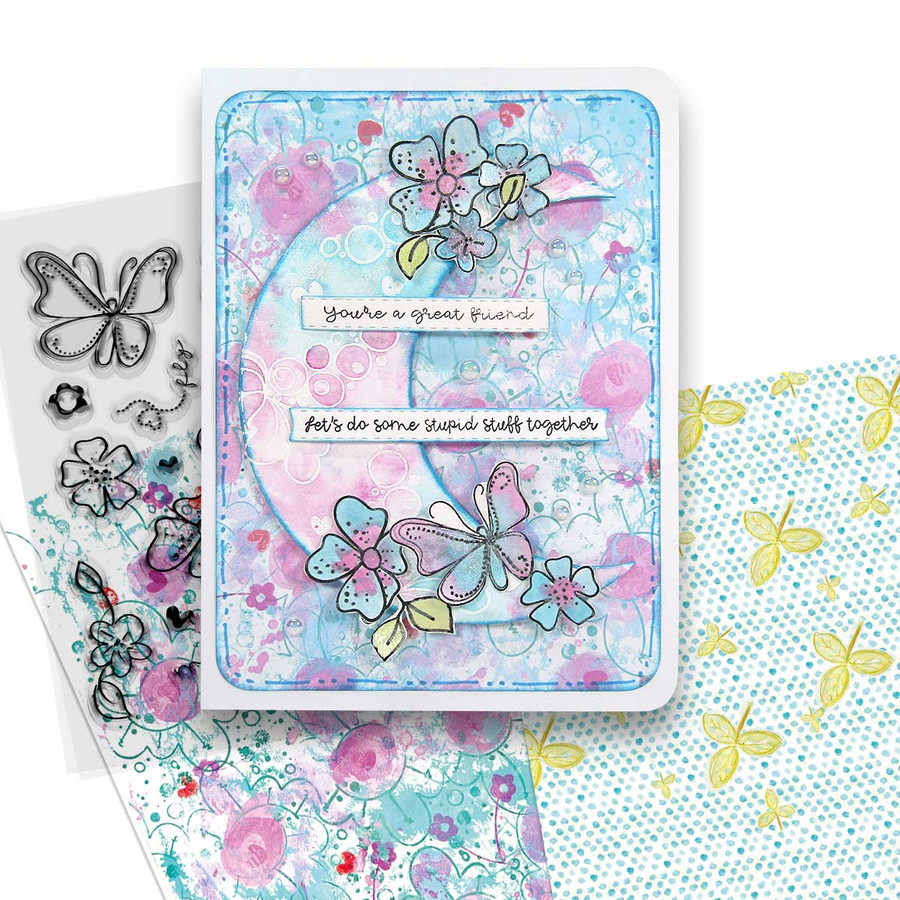 Friend in Bloom stamps for card making, craft, scrapbooking