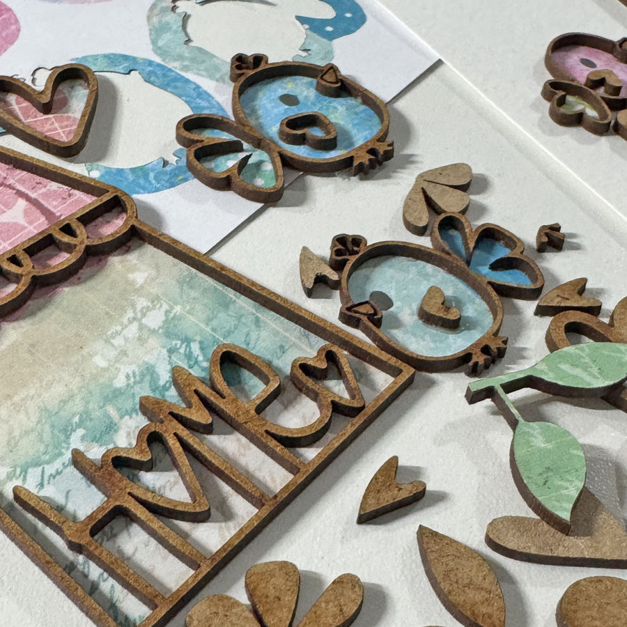 Home Sweet Home  MDF Woodies DIY embellishments - 29 pcs