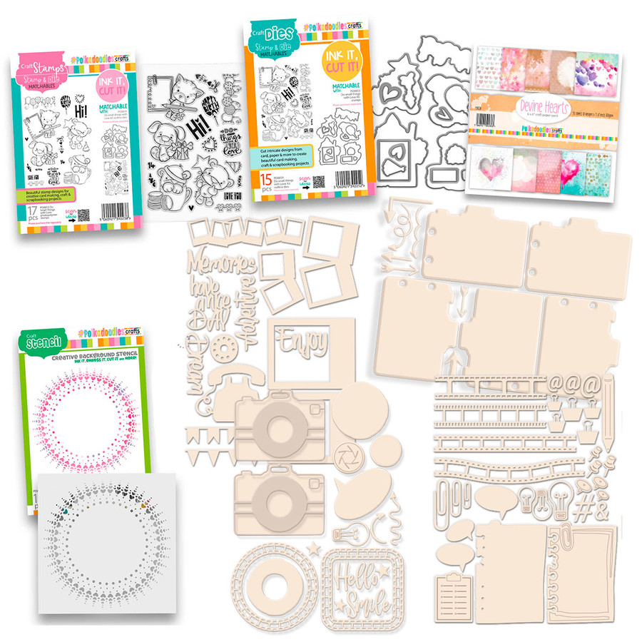 Do Small Things with Love Bundle - 142 pcs for card making, crafting, and scrapbooking.