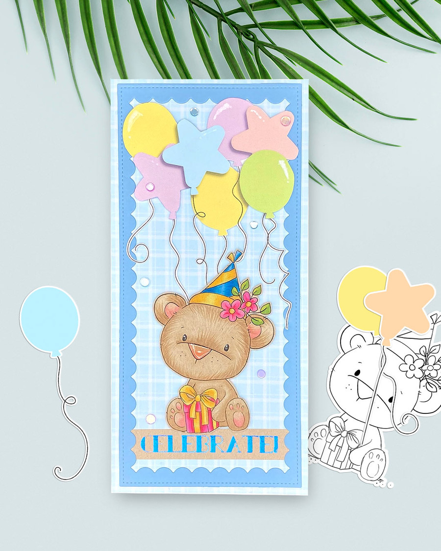 Birthday celebration party bundle - digital printable downloads for card making, craft, scrapbooking