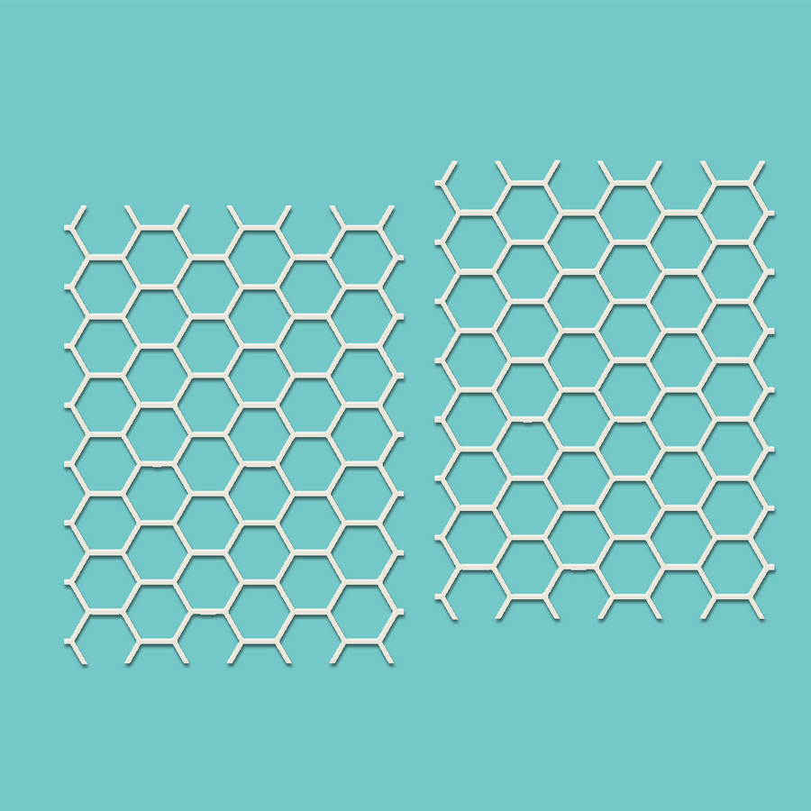Honeycomb Texture x 2pcs Chipboard embellishment pack for card making, craft, scrapbooking
