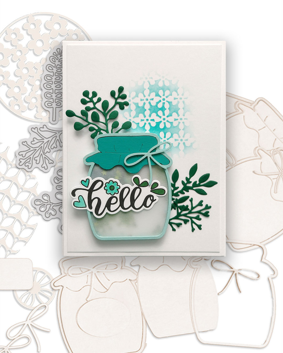 Pretty Jars & Vases (50 pcs) chipboard shapes/embellishments for card making, craft, scrapbooking, mixed media
