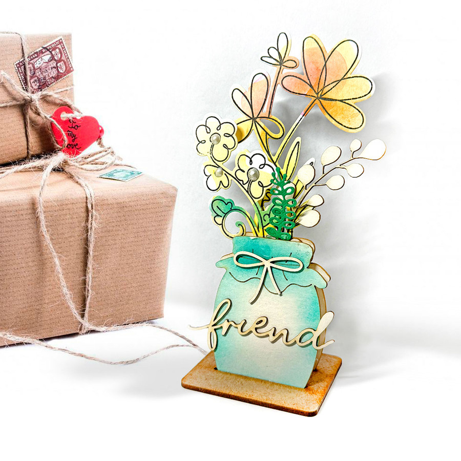Pretty Frames, Jars, Botanicals, Borders BUNDLE Chipboard & MDF shapes/embellishments for card making, craft, scrapbooking, mixed media