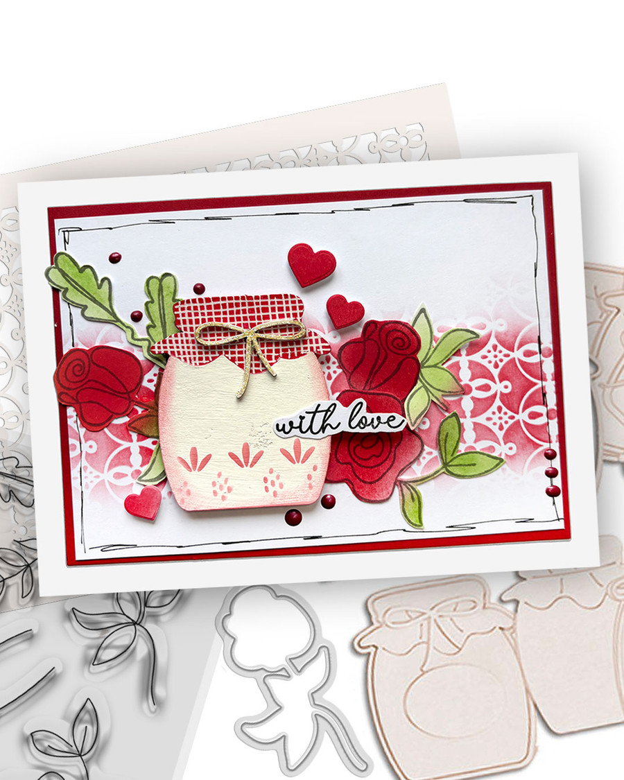 Happy Spring Sketchy Flower A5/6 x 8" clear Photopolymer Stamps & Outline Dies for card making, craft, scrapbooking, mixed media