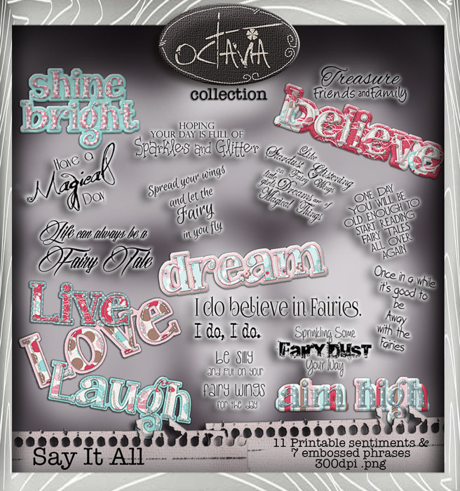 Octavia Moonfly - Say It All Digital Craft Download Bundle