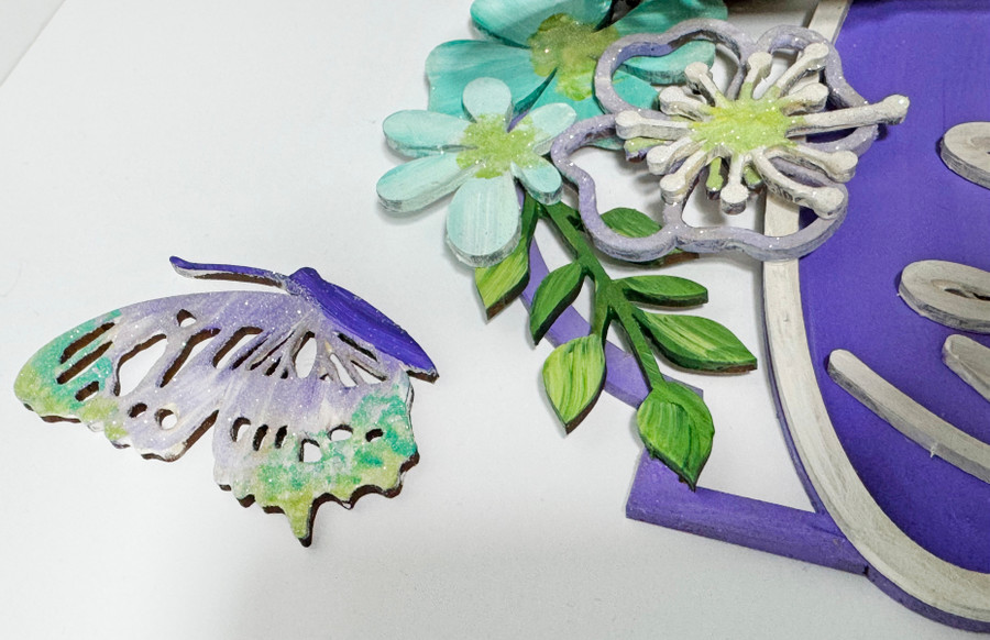 Butterfly Welcome plaque/sign - MDF DIY kit, Card Making, Craft,  Scrapbooking