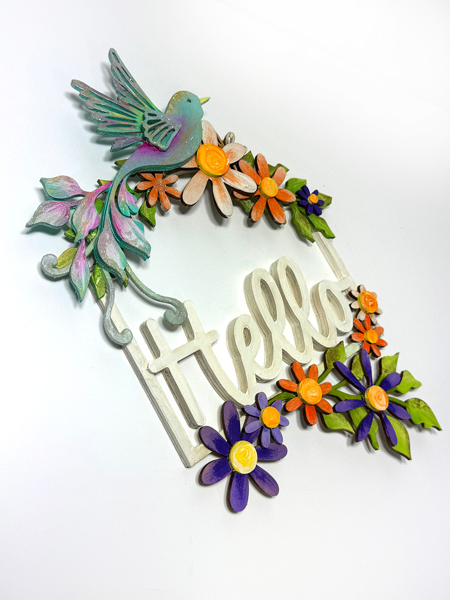 Hummingbird Welcome plaque/sign - MDF DIY kit, Card Making, Craft,  Scrapbooking.