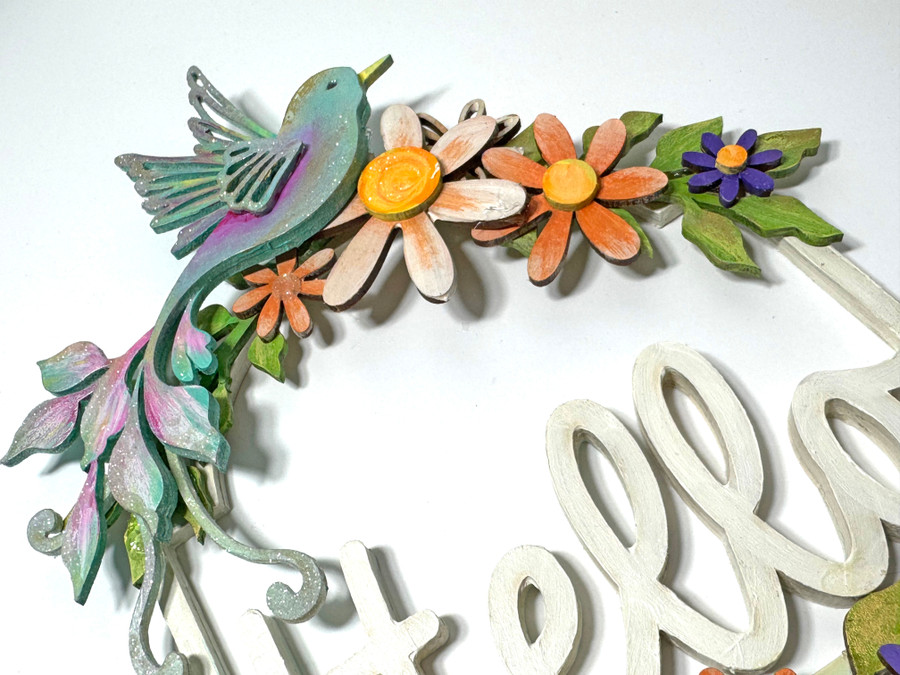 Hummingbird Welcome plaque/sign - MDF DIY kit, Card Making, Craft,  Scrapbooking.