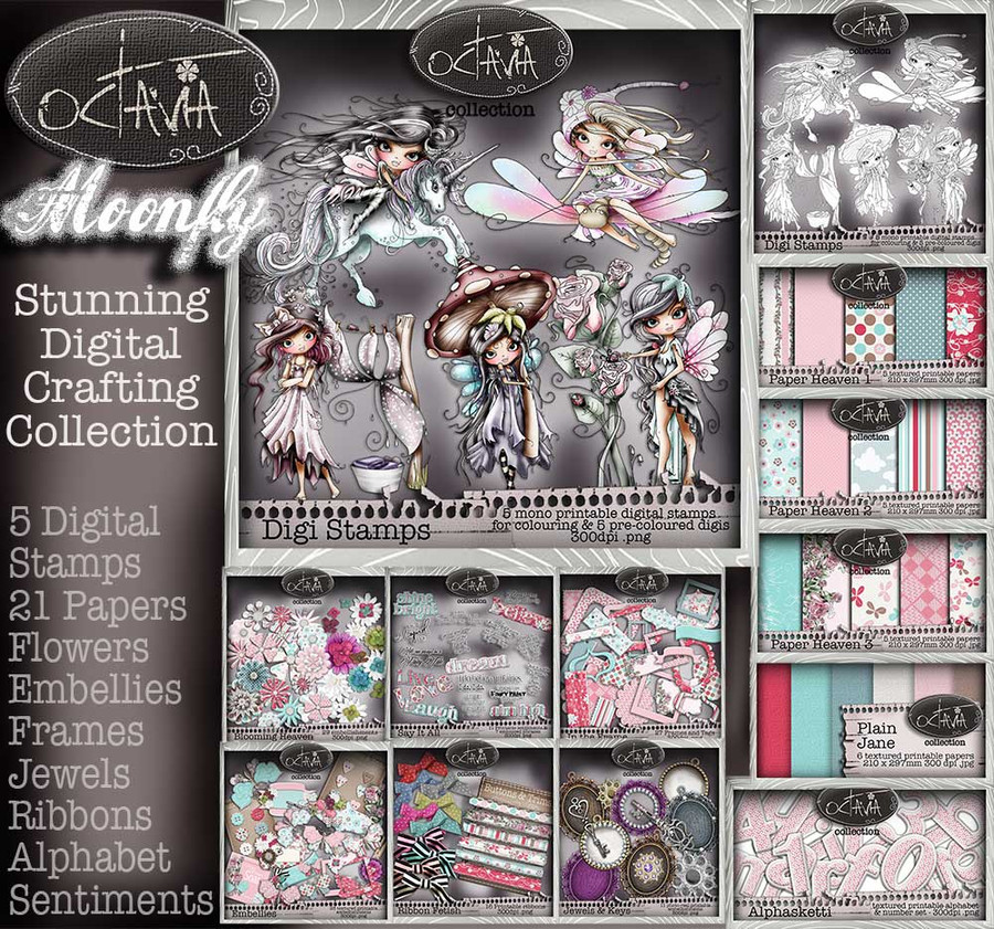 Octavia Moonfly  BIG KAHUNA Digital Craft Download bundle
