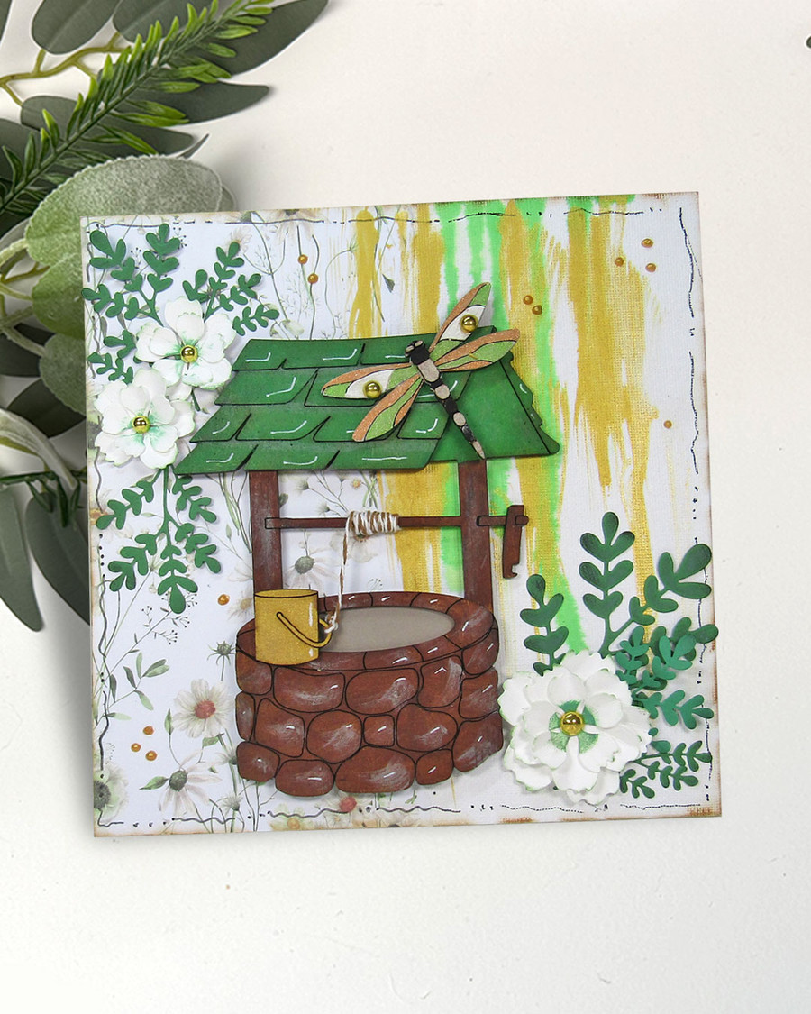 Secret Garden scene MDF wood craft set – wooden blanks shapes craft kit to decorate