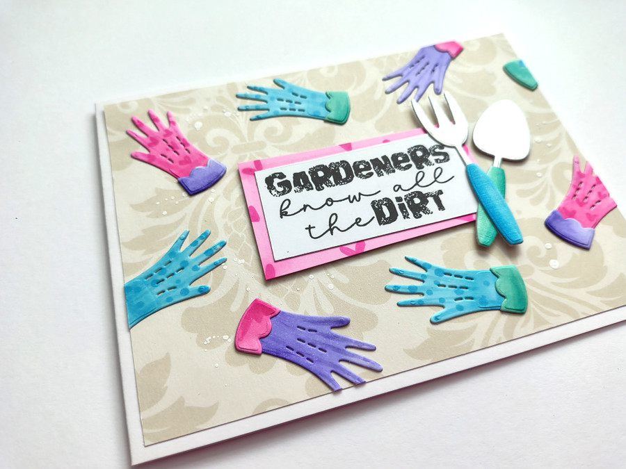 All the Dirt gardening Stamp Outline Dies for card making, craft, scrapbooking, mixed media.
