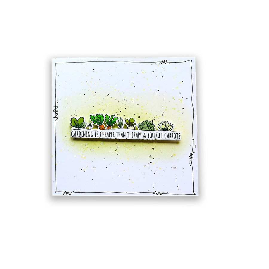 Garden Therapy clear Stamps for card making, craft, scrapbooking, mixed media.