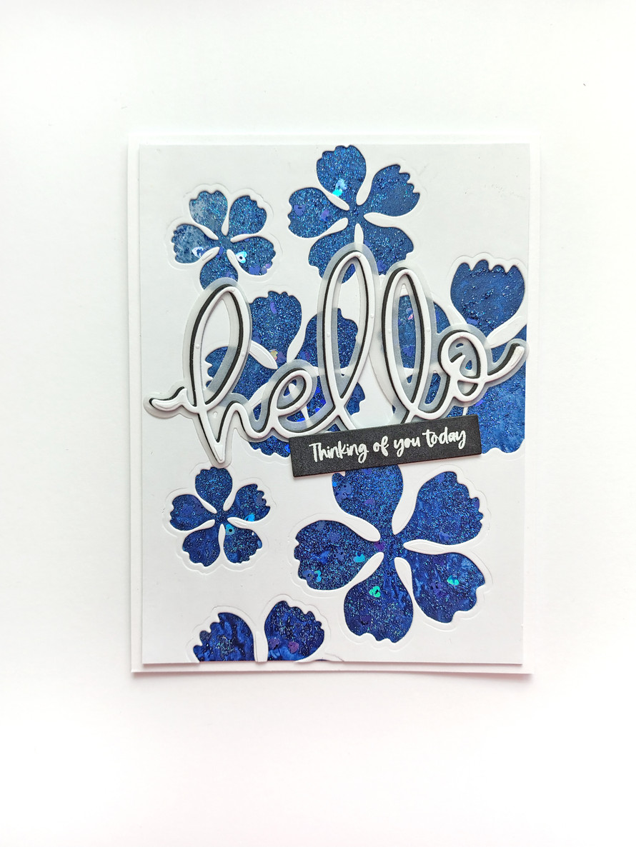 Perfectly Perfect Clear A6/4 x 6" Strip Sentiment stamp/die BUNDLE  - for card making, craft, scrapbooking, mixed media.