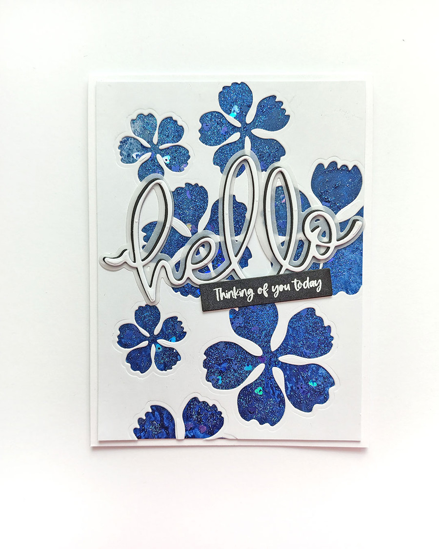 Big Hello sentiment dies for card making, craft supplies, scrapbooking, mixed media