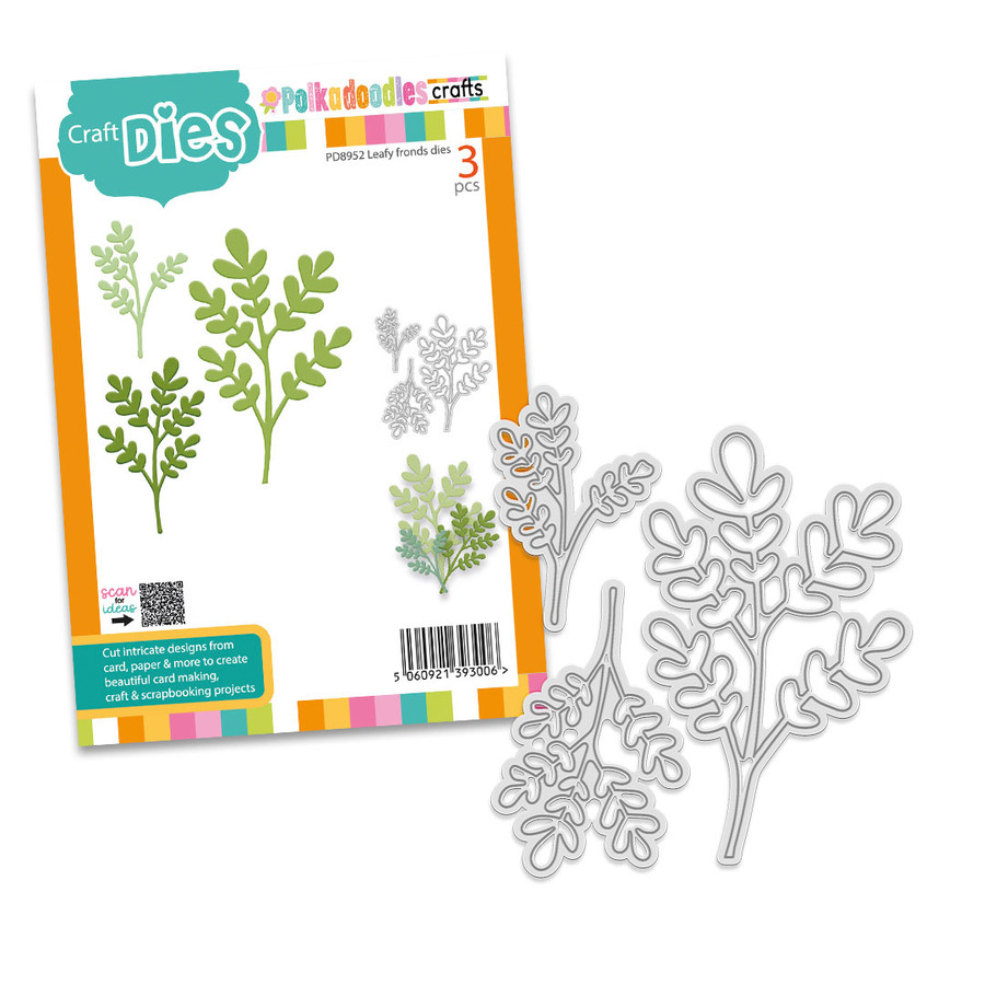 Leafy fronds dies for card making, craft supplies, scrapbooking, mixed media.