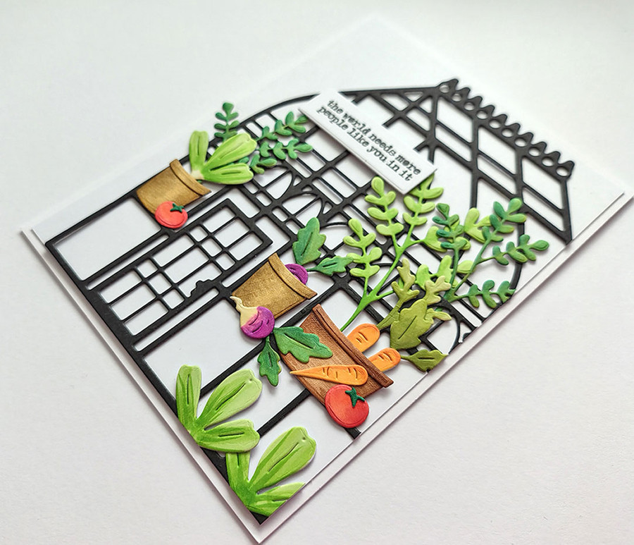 Amazing Greenhouse glasshouse dies for card making, craft supplies, scrapbooking, mixed media.