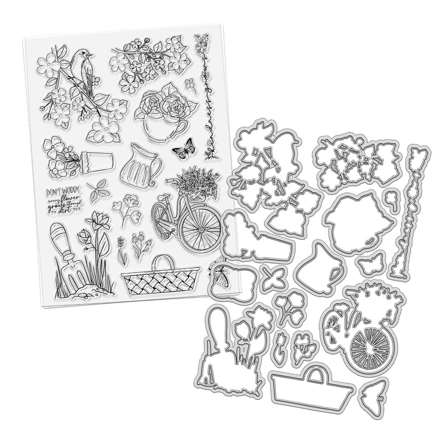 Birds and Butterflies clear stamps for card making, craft, scrapbooking, mixed media.
