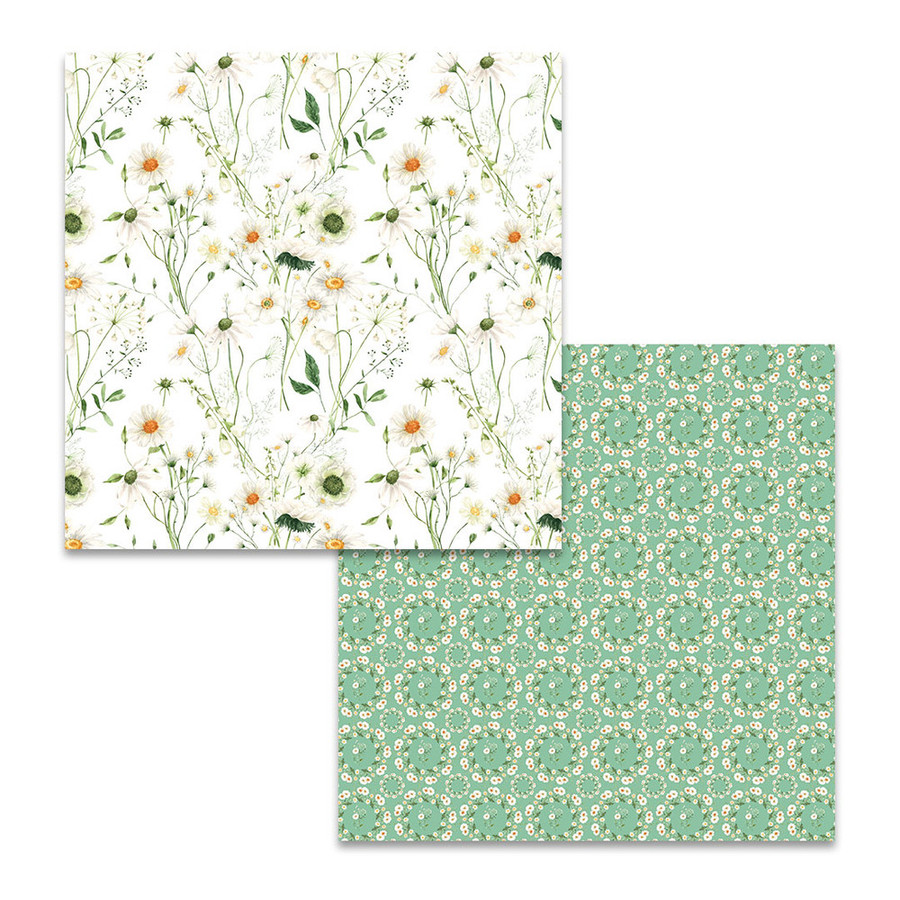Daisy Daisy 8 x 8" paper pack for card making, crafting, scrapbooking, art journals