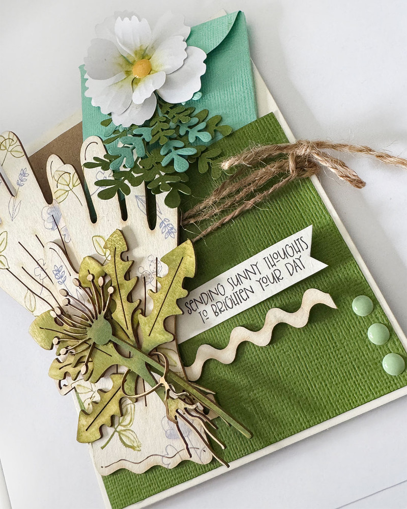 Green Fingers 32 piece chipboard craft embellishment pack. Chipboard wood craft set – wooden blanks shapes craft kit to decorate