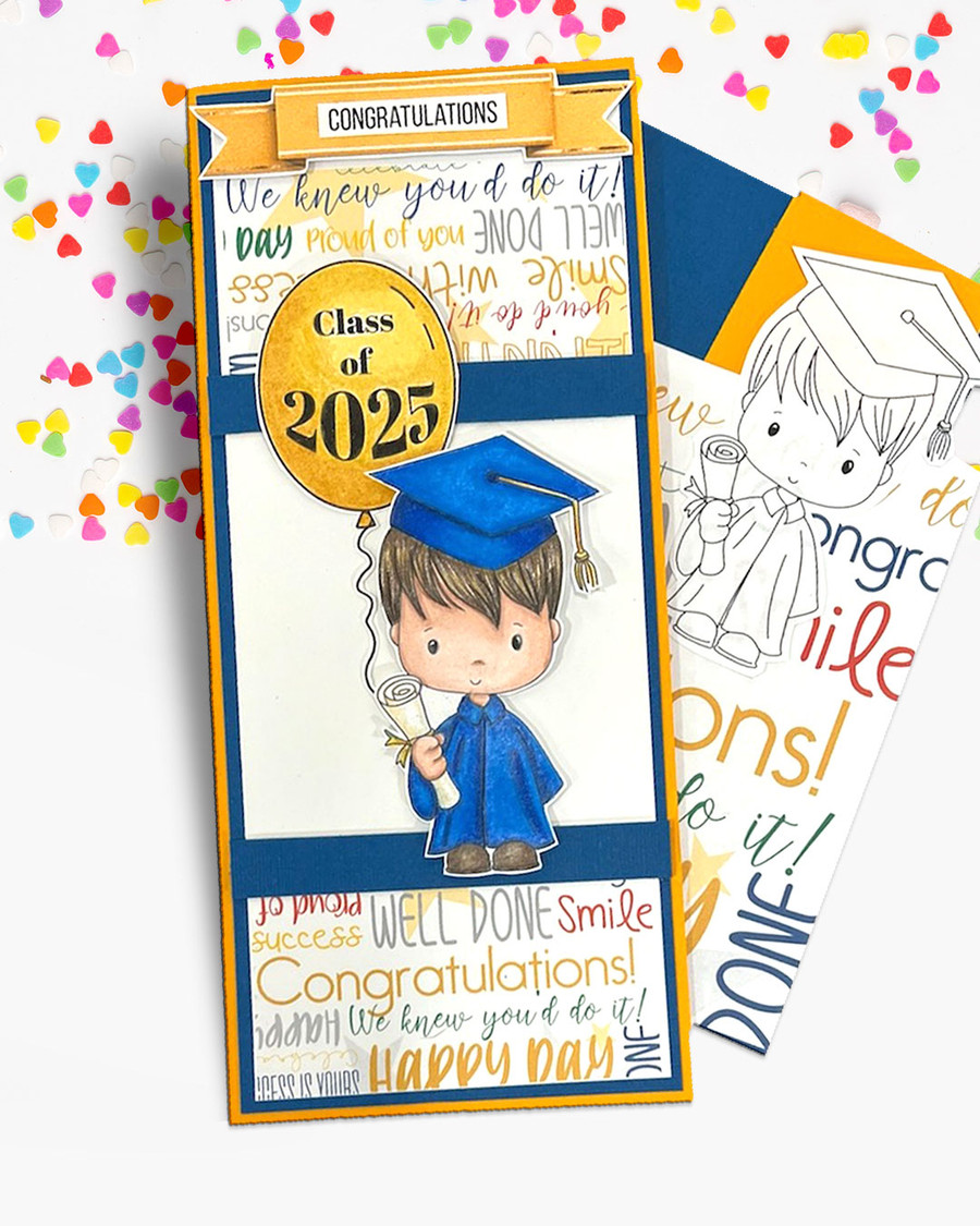 Graduation school student Paper bundle - Digital Stamp and Printable Clipart Pack for Card Making, Scrapbooking and Junk Journaling