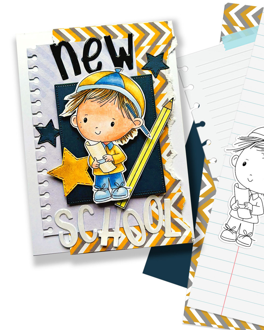 Graduation school student Paper bundle - Digital Stamp and Printable Clipart Pack for Card Making, Scrapbooking and Junk Journaling