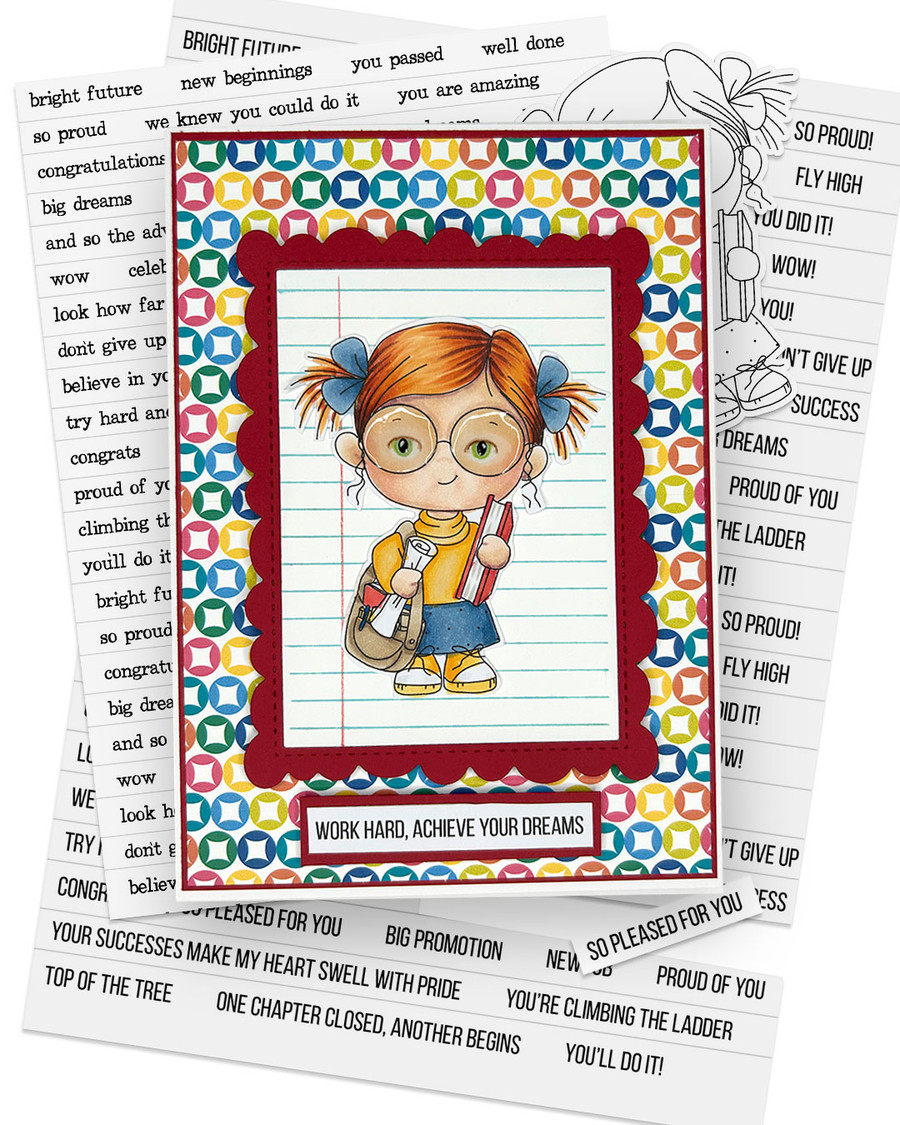 Graduation school student Paper bundle - Digital Stamp and Printable Clipart Pack for Card Making, Scrapbooking and Junk Journaling