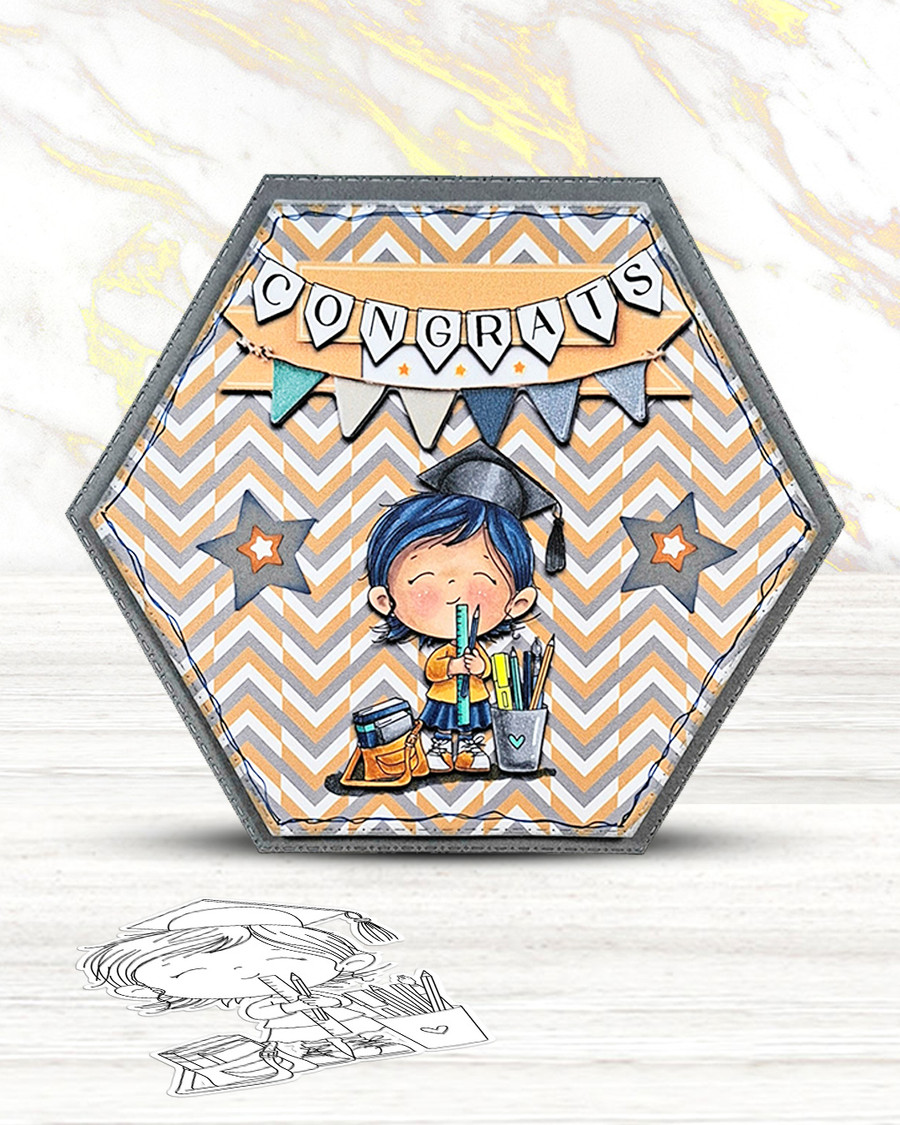 Graduation school student Paper bundle - Digital Stamp and Printable Clipart Pack for Card Making, Scrapbooking and Junk Journaling