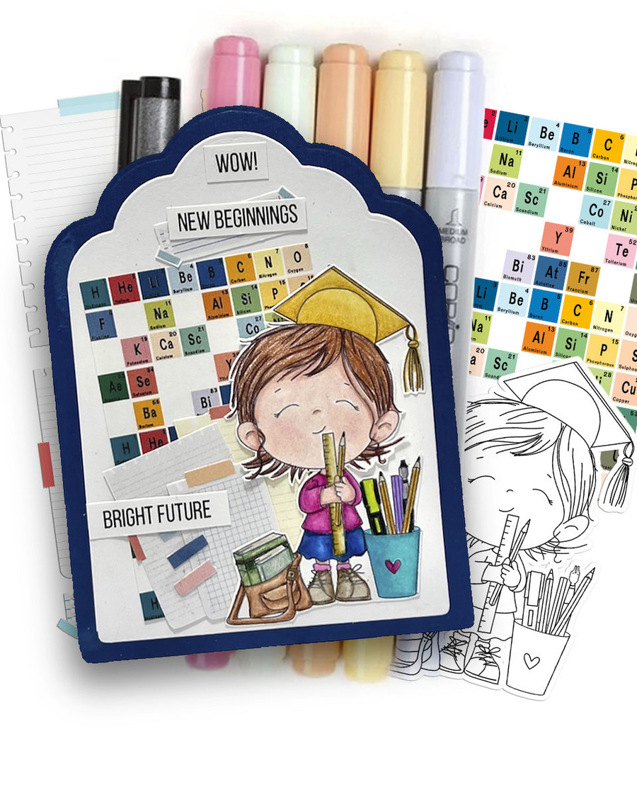 Graduation school student ephemera - Digital Stamp and Printable Clipart Pack for Card Making, Scrapbooking and Junk Journaling