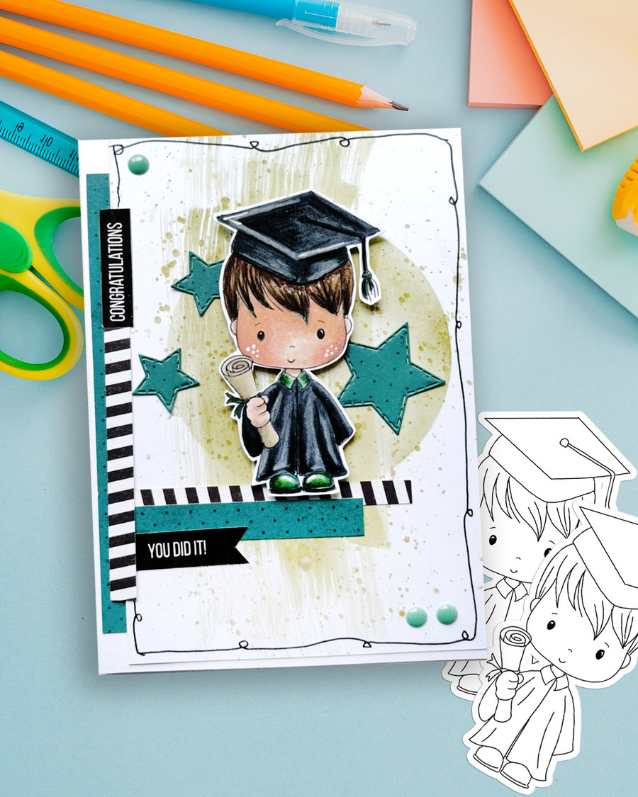 Graduation school student Sentiments Quotes - Digital Stamp and Printable Clipart Pack for Card Making, Scrapbooking and Junk Journaling.