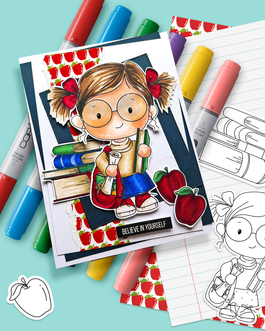 Graduation school student digital stamp objects - Digital Stamp and Printable Clipart Pack for Card Making, Scrapbooking and Junk Journaling.
