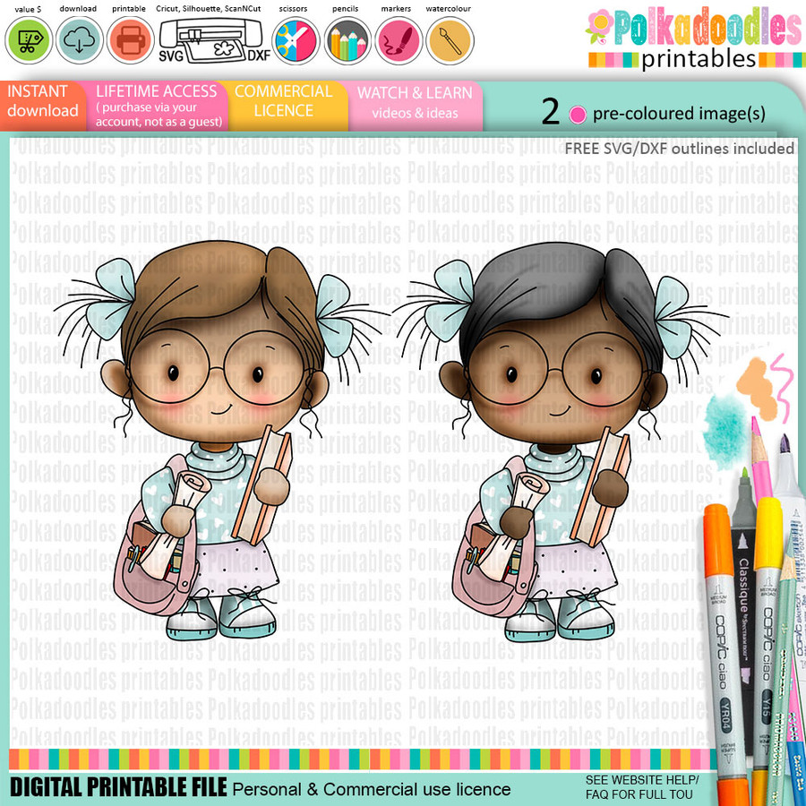 Graduation school student Big Kahuna bundle - Digital Stamps and Printable Clipart Pack for Card Making, Scrapbooking and Junk Journaling.