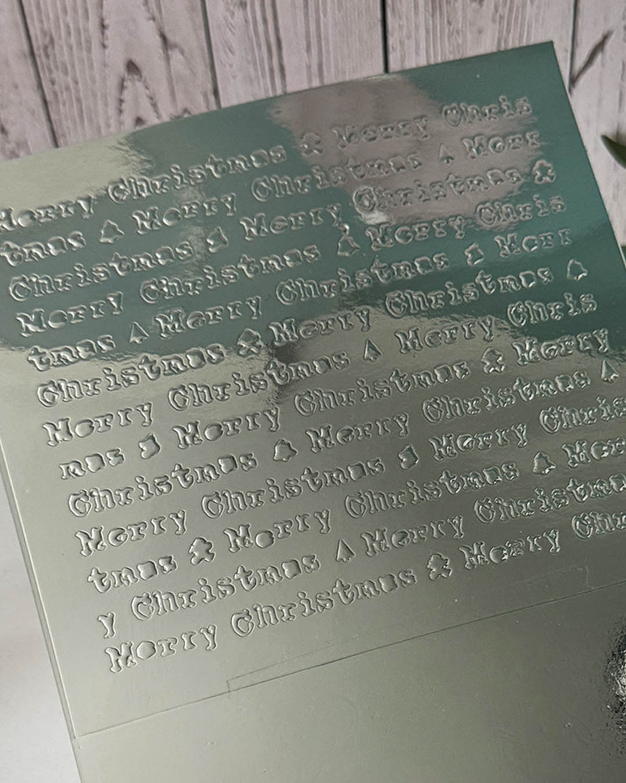Merry Christmas Type 6 x 6" Emboss-ink Stencil - card making, crafts, scrapbooking