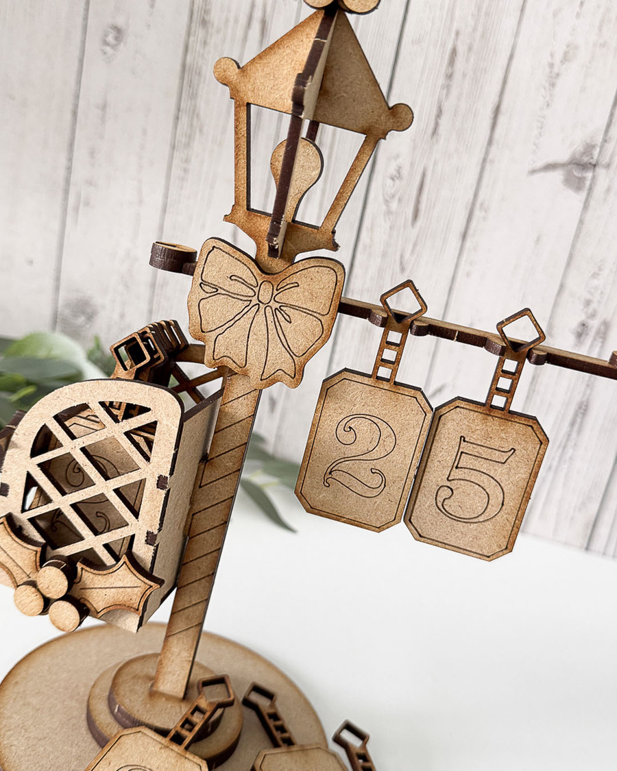 Advent Calendar Days of Christmas decoration -  Christmas Craft Wood blanks Set. Layered Tags/Ornaments/baubles  - MDF wood blanks, plaques and decorations for card making, crafts, scrapbooking