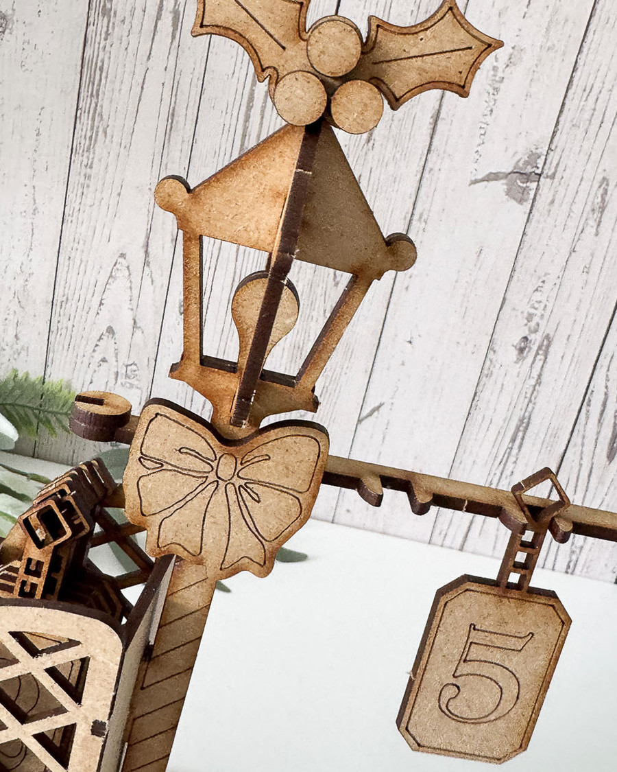 Advent Calendar Days of Christmas decoration -  Christmas Craft Wood blanks Set. Layered Tags/Ornaments/baubles  - MDF wood blanks, plaques and decorations for card making, crafts, scrapbooking