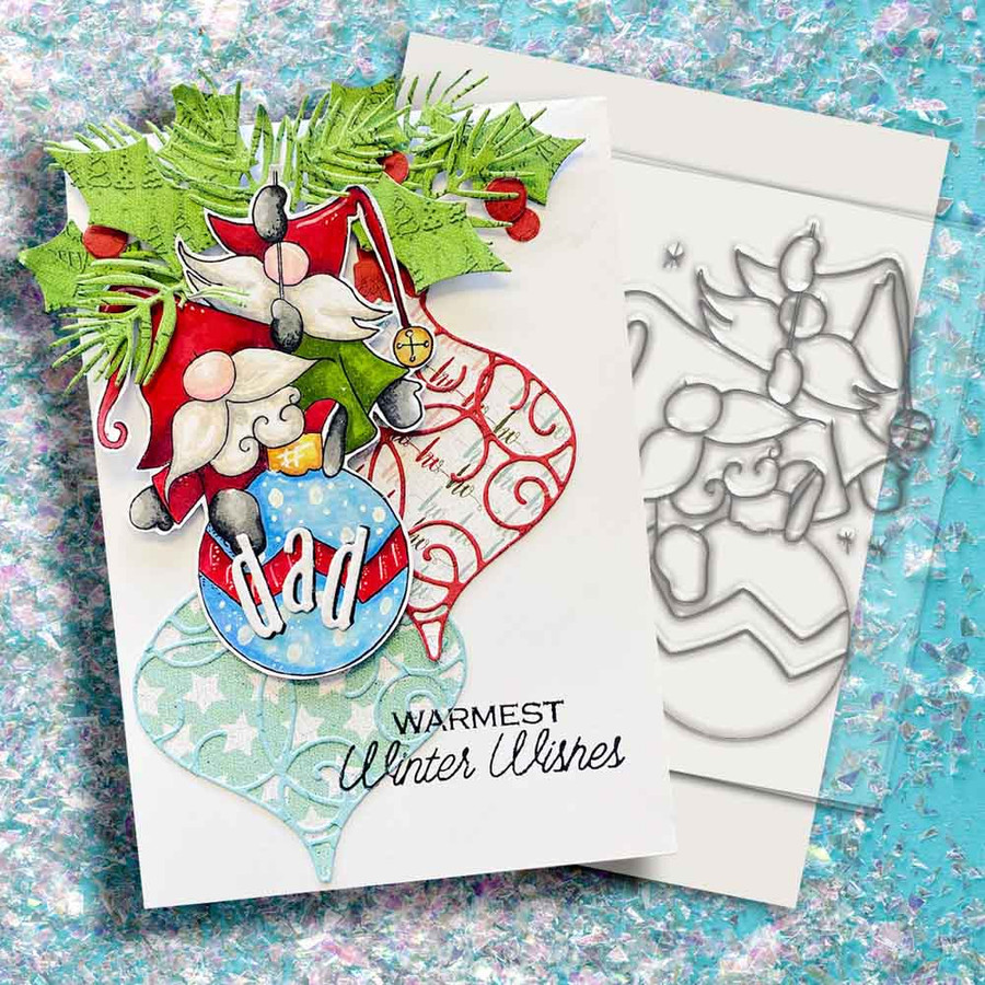 Gnome Fun 4 clear stamps bundle - for card making, crafts, scrapbooking
