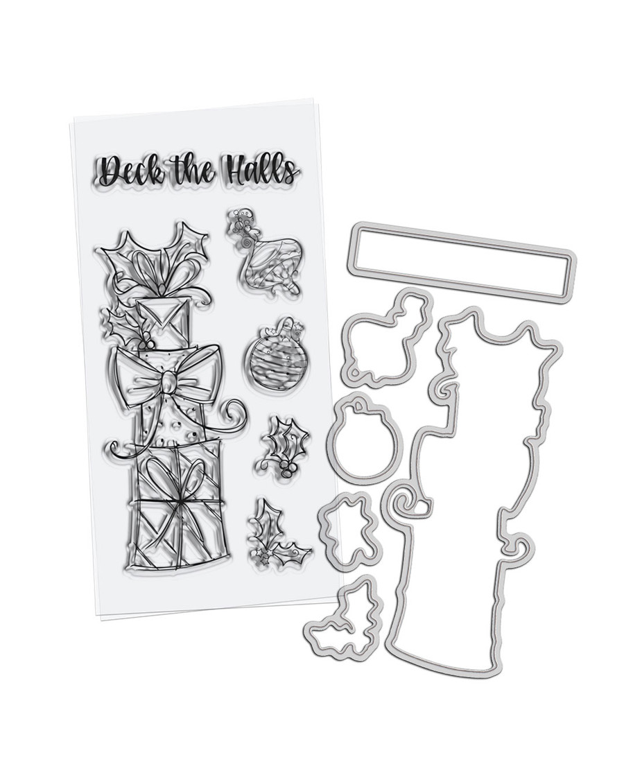 Pile of Gifts Christmas Stamps & Dies Bundle - for card making, crafts, scrapbooking