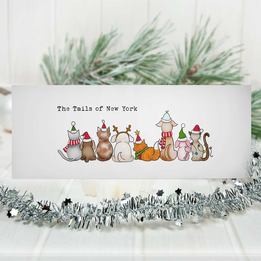 Tails of New York Cats & Dogs Christmas Stamps & Dies Bundle - for card making, crafts, scrapbooking.