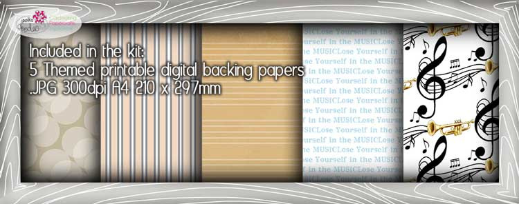 Trumpet/Music Theme Paper Craft download